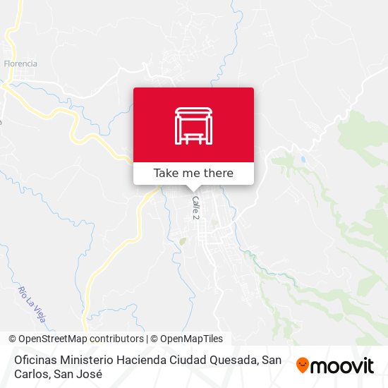 Oficinas Ministerio Hacienda Ciudad Quesada, San Carlos map