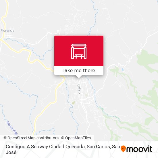 Contiguo A Subway Ciudad Quesada, San Carlos map