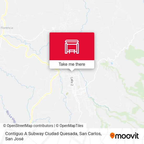 Mapa de Contiguo A Subway Ciudad Quesada, San Carlos