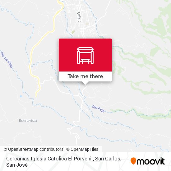 Cercanías Iglesia Católica El Porvenir, San Carlos map