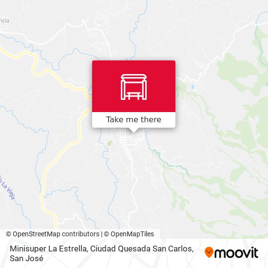 Minisuper La Estrella, Ciudad Quesada San Carlos map