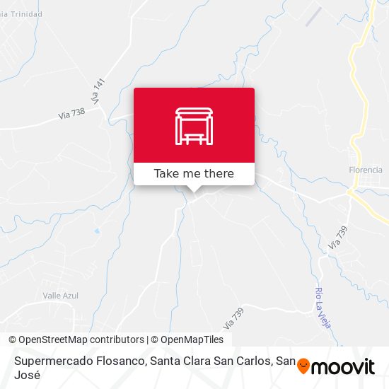 Supermercado Flosanco, Santa Clara San Carlos map