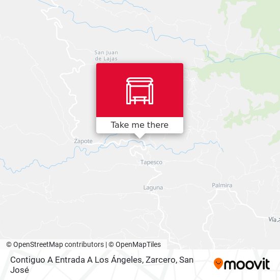 Mapa de Contiguo A Entrada A Los Ángeles, Zarcero