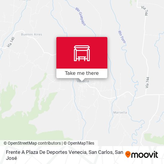 Frente A Plaza De Deportes Venecia, San Carlos map