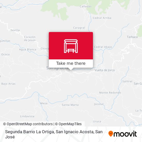 Mapa de Segunda Barrio La Ortiga, San Ignacio Acosta