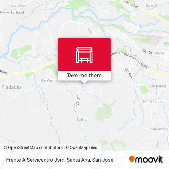 Mapa de Frente A Servicentro Jsm, Santa Ana