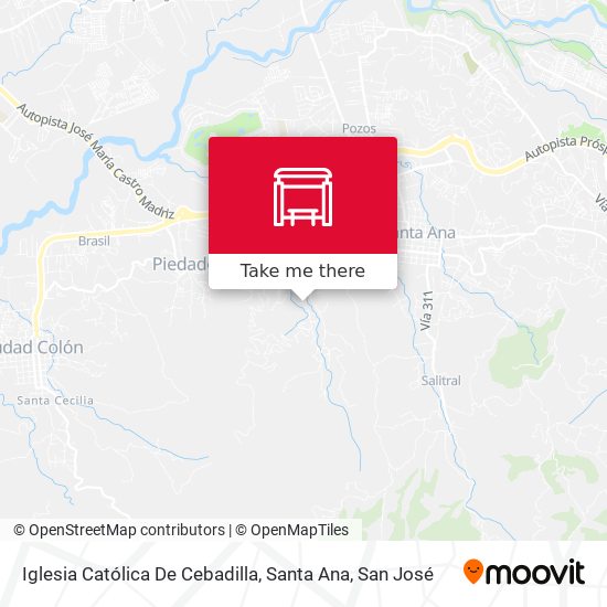 Iglesia Católica De Cebadilla, Santa Ana map