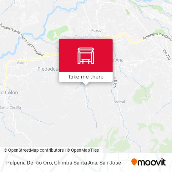 Mapa de Pulpería De Río Oro, Chimba Santa Ana