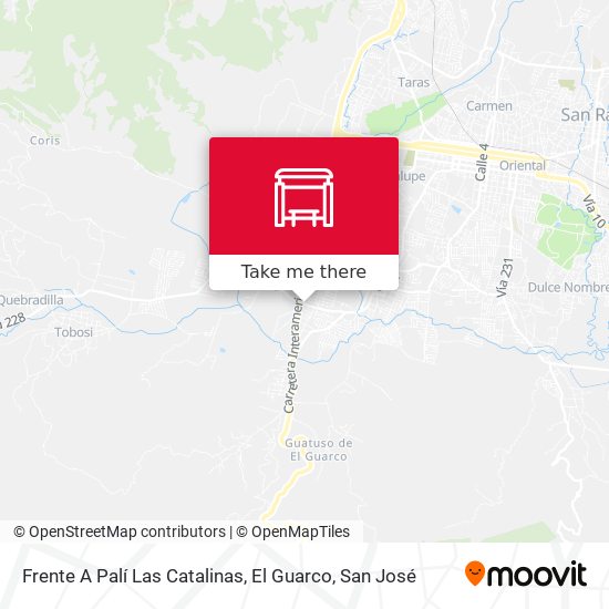 Frente A Palí Las Catalinas, El Guarco map