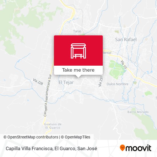 Capilla Villa Francisca, El Guarco map