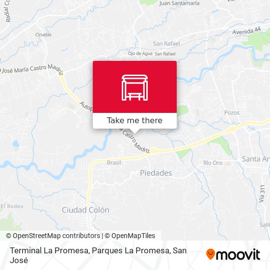 Terminal La Promesa, Parques La Promesa map