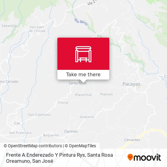 Frente A Enderezado Y Pintura Rys, Santa Rosa Oreamuno map