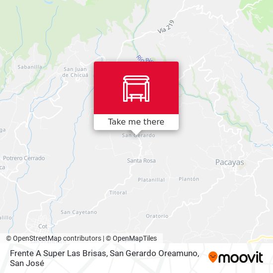 Frente A Super Las Brisas, San Gerardo Oreamuno map