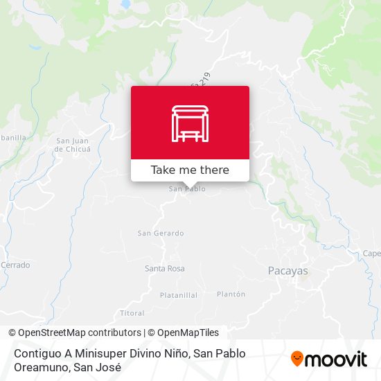 Contiguo A Minisuper Divino Niño, San Pablo Oreamuno map