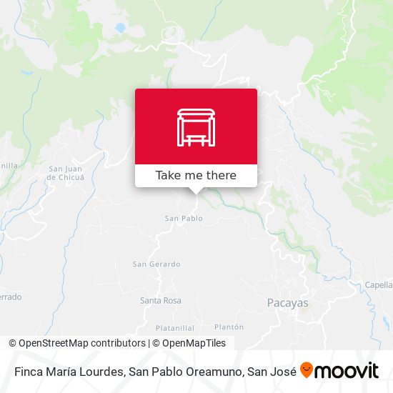 Mapa de Finca María Lourdes, San Pablo Oreamuno