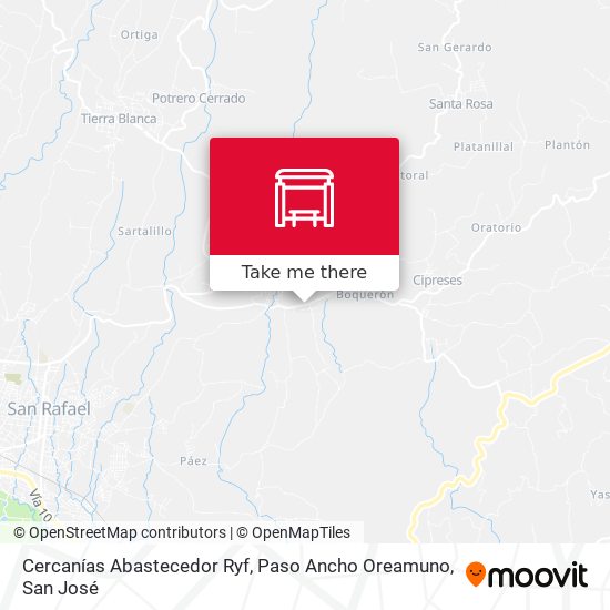 Cercanías Abastecedor Ryf, Paso Ancho Oreamuno map