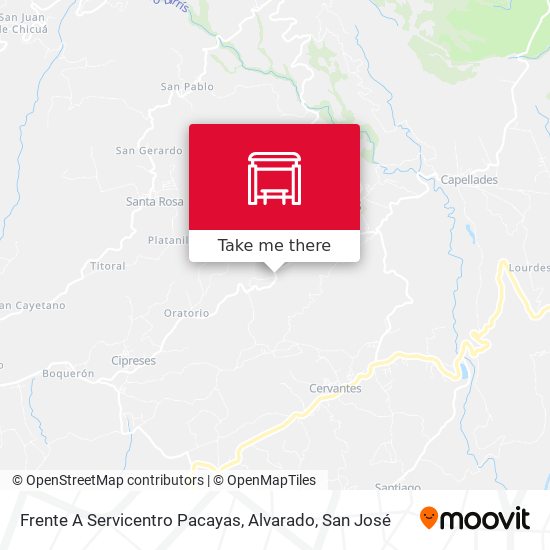 Frente A Servicentro Pacayas, Alvarado map