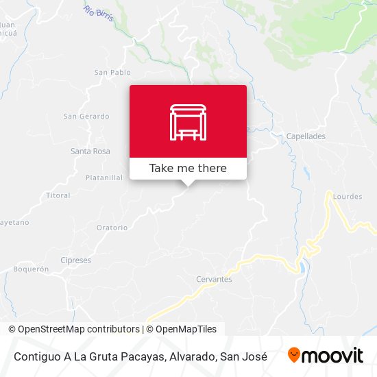 Contiguo A La Gruta Pacayas, Alvarado map