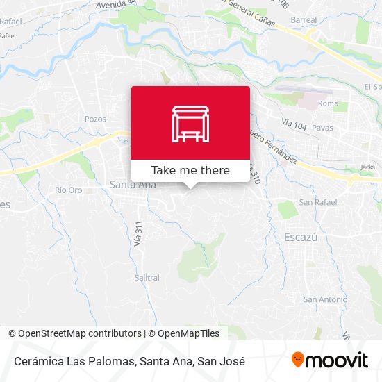 Mapa de Cerámica Las Palomas, Santa Ana
