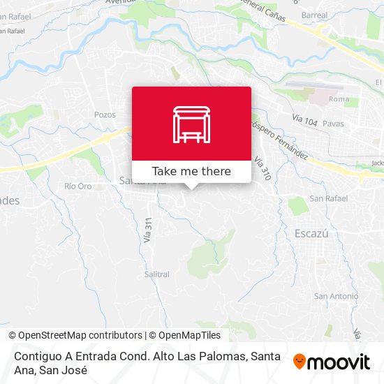 Contiguo A Entrada Cond. Alto Las Palomas, Santa Ana map