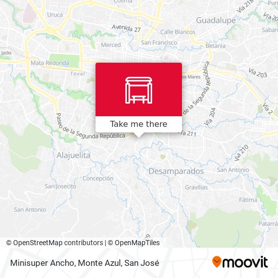 Minisuper Ancho, Monte Azul map