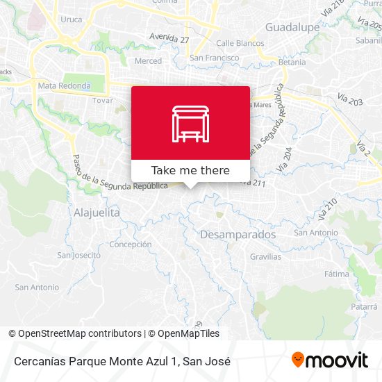 Mapa de Cercanías Parque Monte Azul 1