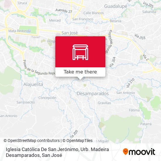 Iglesia Católica De San Jerónimo, Urb. Madeira Desamparados map