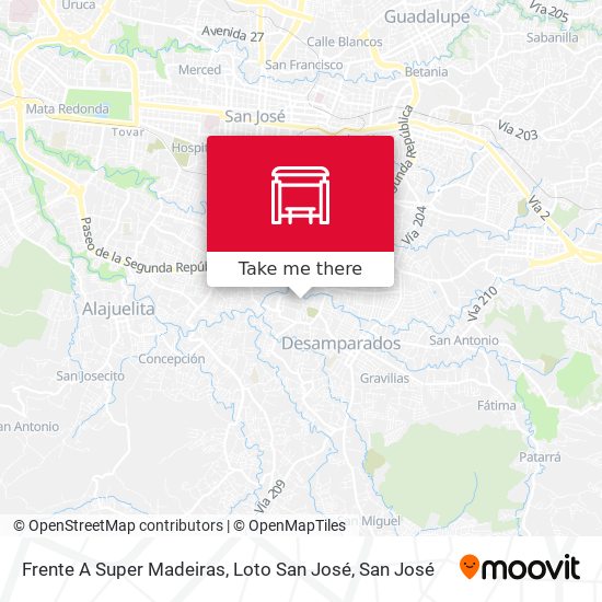Mapa de Frente A Super Madeiras, Loto San José