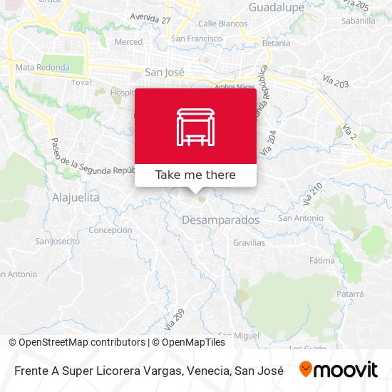 Frente A Super Licorera Vargas, Venecia map