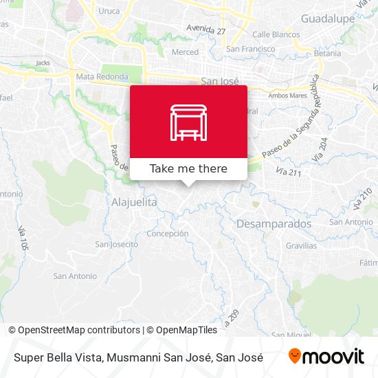 Super Bella Vista, Musmanni San José map