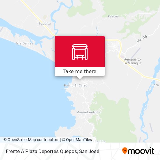 Mapa de Frente A Plaza Deportes Quepos