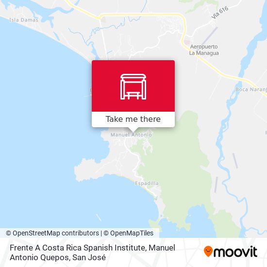 Frente A Costa Rica Spanish Institute, Manuel Antonio Quepos map