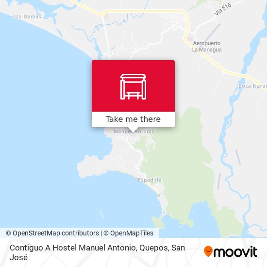 Contiguo A Hostel Manuel Antonio, Quepos map