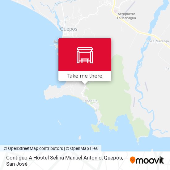 Contiguo A Hostel Selina Manuel Antonio, Quepos map