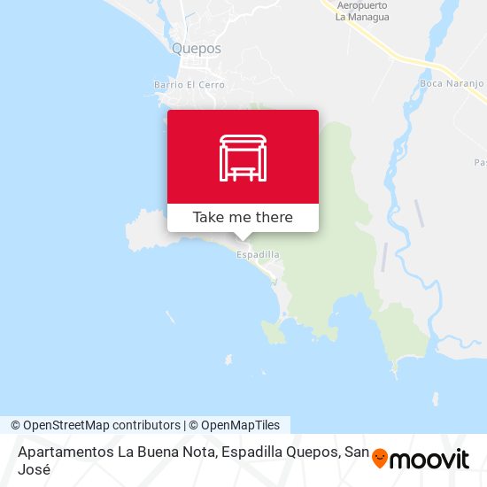 Apartamentos La Buena Nota, Espadilla Quepos map