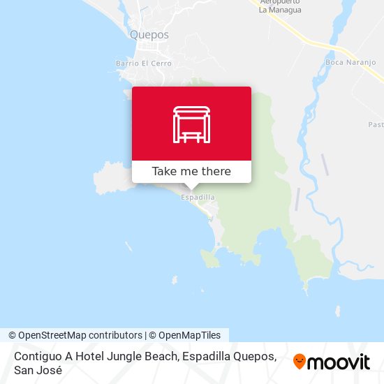 Mapa de Contiguo A Hotel Jungle Beach, Espadilla Quepos