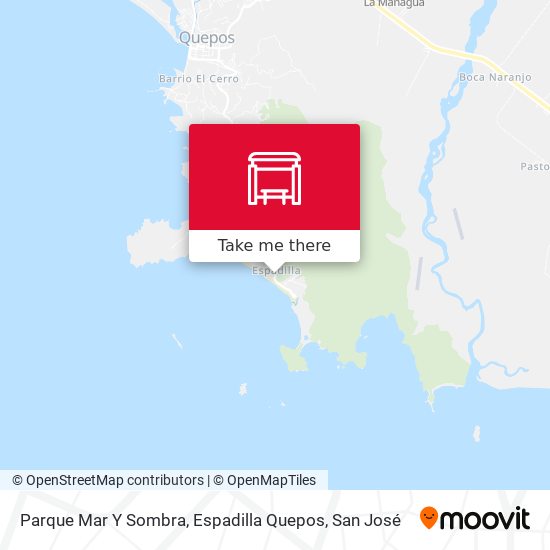 Mapa de Parque Mar Y Sombra, Espadilla Quepos