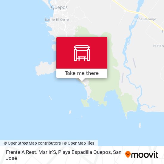 Mapa de Frente A Rest. Marlin'S, Playa Espadilla Quepos