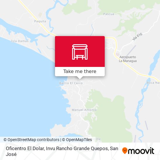 Oficentro El Dolar, Invu Rancho Grande Quepos map