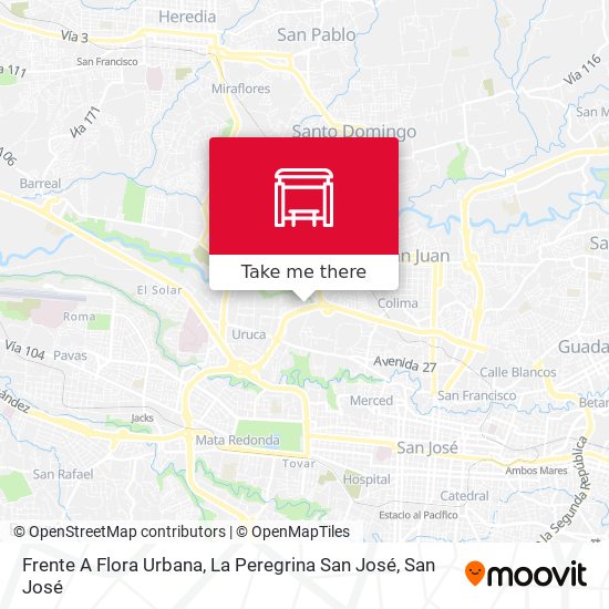 Frente A Flora Urbana, La Peregrina San José map