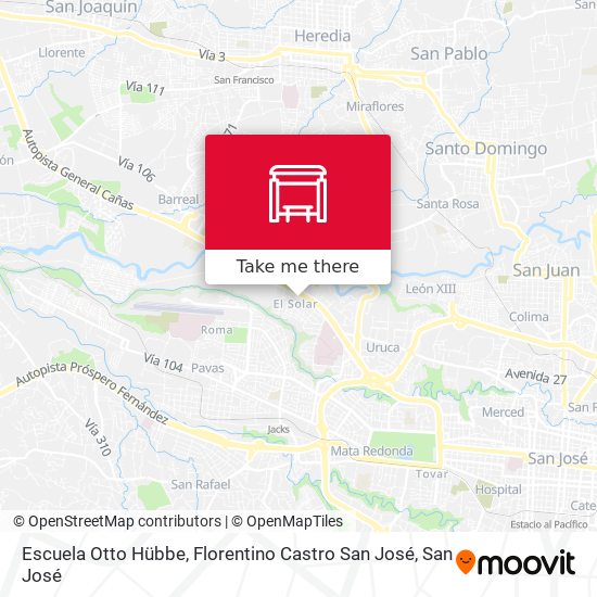 Escuela Otto Hübbe, Florentino Castro San José map