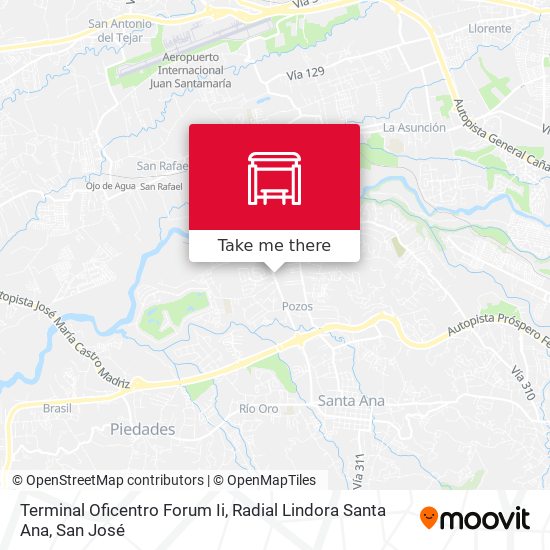 Terminal Oficentro Forum Ii, Radial Lindora Santa Ana map