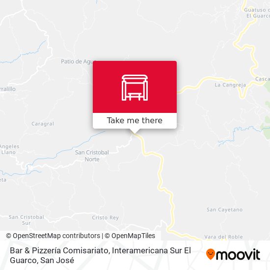 Mapa de Bar & Pizzería Comisariato, Interamericana Sur El Guarco