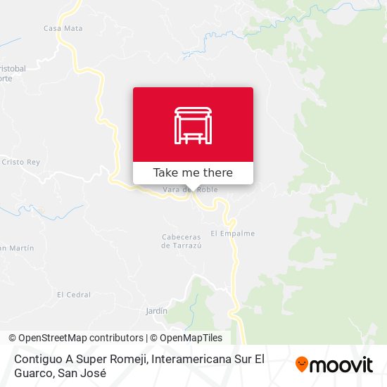 Mapa de Contiguo A Super Romeji, Interamericana Sur El Guarco