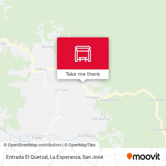 Entrada El Quetzal, La Esperanza map