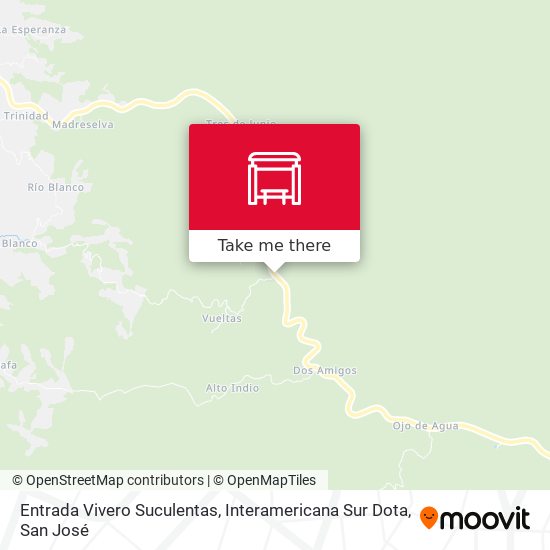 Entrada Vivero Suculentas, Interamericana Sur Dota map