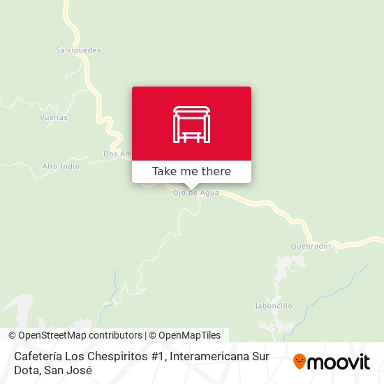 Cafetería Los Chespiritos #1, Interamericana Sur Dota map