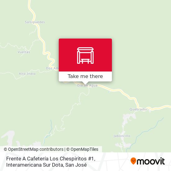 Frente A Cafetería Los Chespiritos #1, Interamericana Sur Dota map