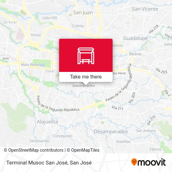 Mapa de Terminal Musoc San José