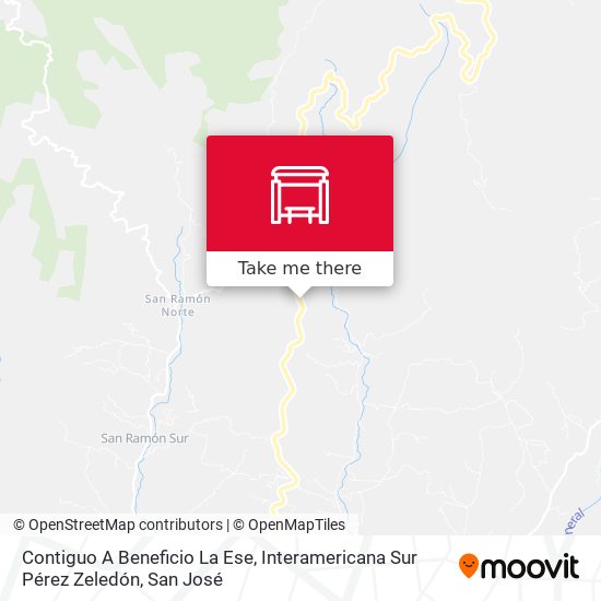 Contiguo A Beneficio La Ese, Interamericana Sur Pérez Zeledón map